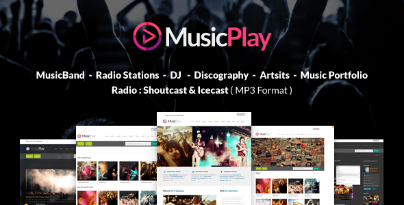 MusicPlay - Music & DJ Responsive WordPress Theme